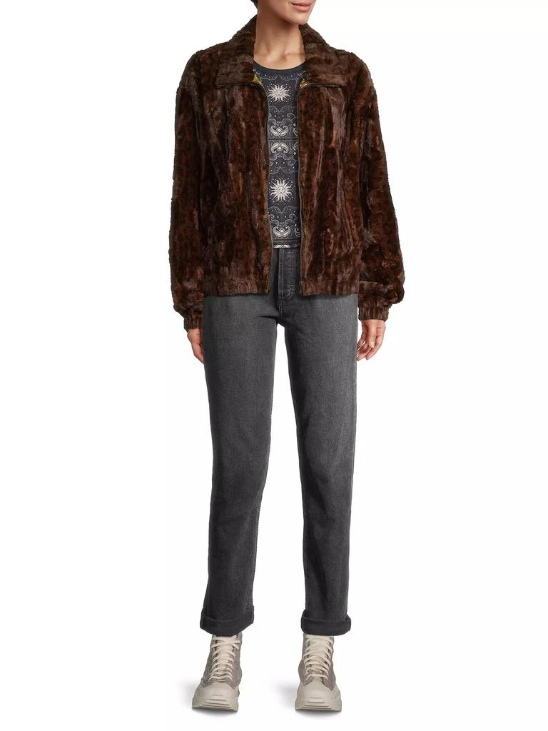 Johnny Was Jaguar Faux Fur Bomber Jacket 2