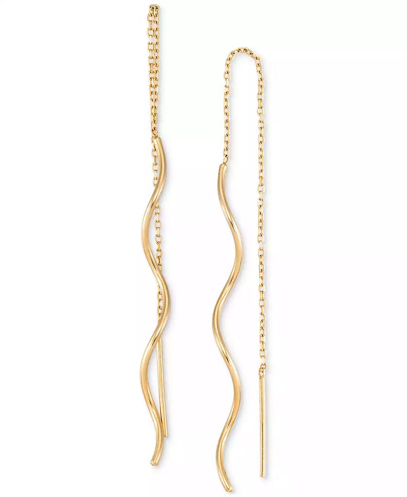 Macy
s Twisted Threader Earrings in 10k Yellow Gold