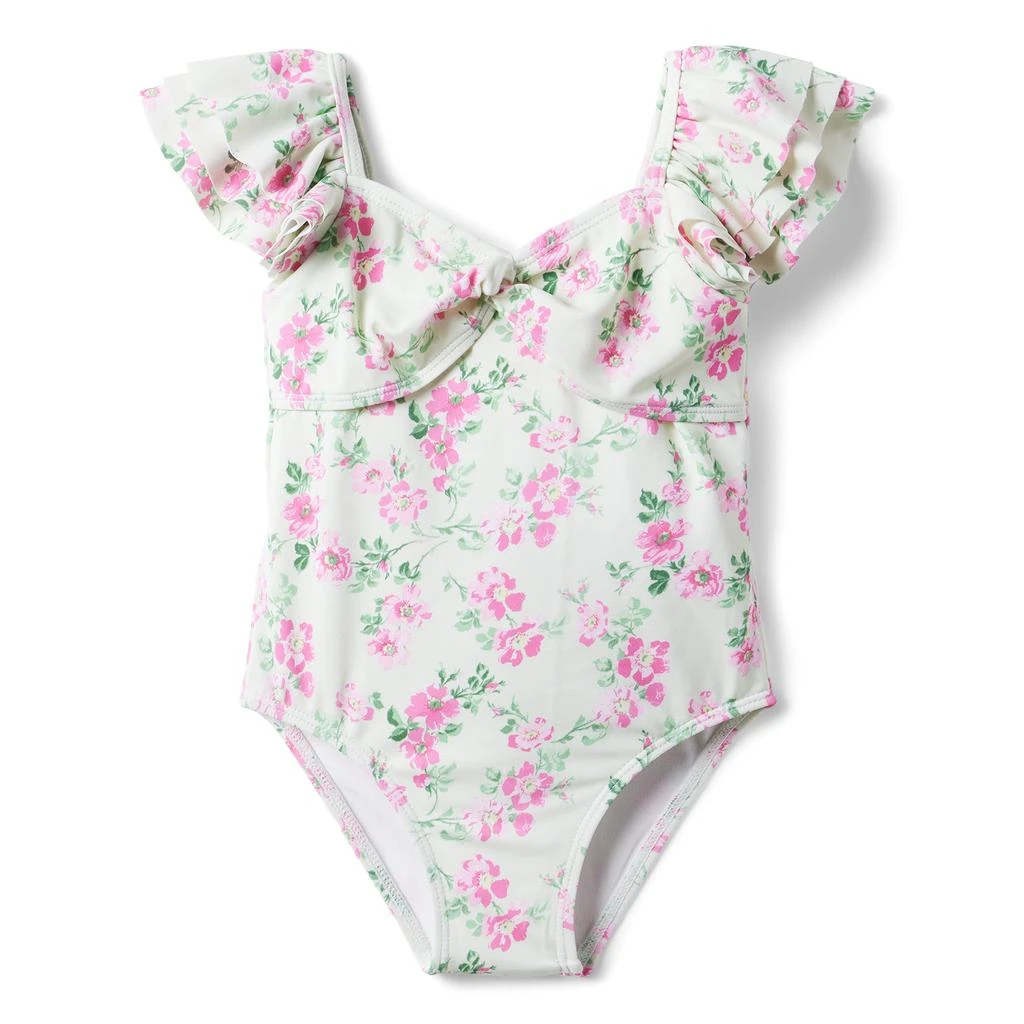 Janie and Jack Floral One-Piece Swim (Toddler/Little Kids/Big Kids) 2