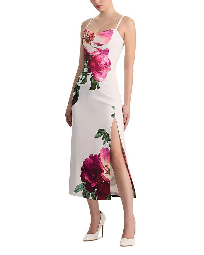 knee length dresses for ladies Alice + Olivia Julietta Denim Midi Dress main image 1