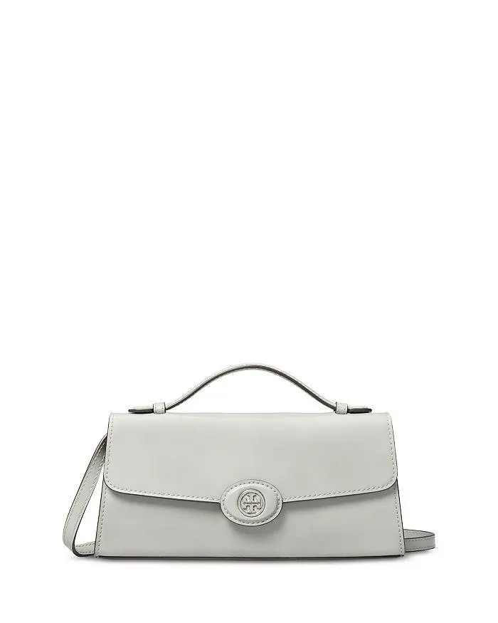 Tory Burch Robinson Spazzolato Top Handle Chain Wallet