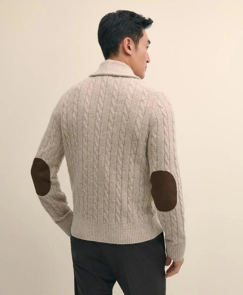 Brooks Brothers Cashmere Cable Knit Shawl-Collar Cardigan 4