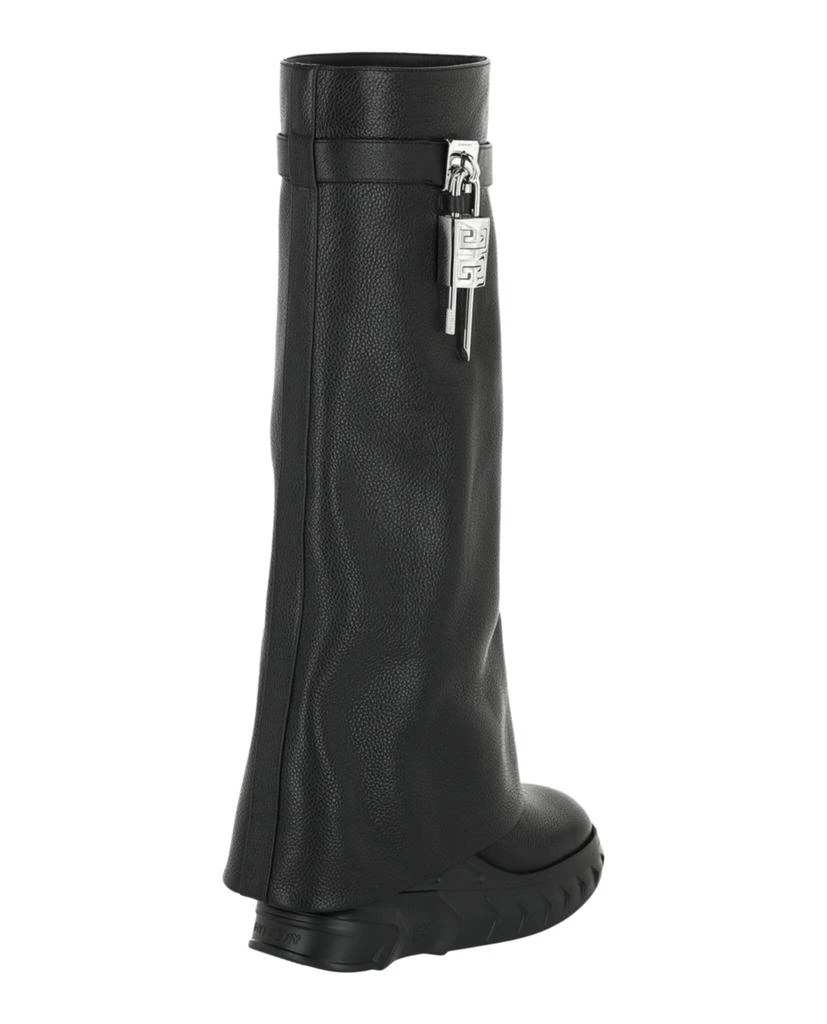 Givenchy Shark Lock Biker Boots In Grained Leather 3