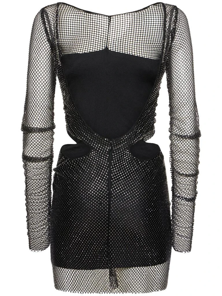 GIUSEPPE DI MORABITO Embroidered Mesh Mini Dress 4