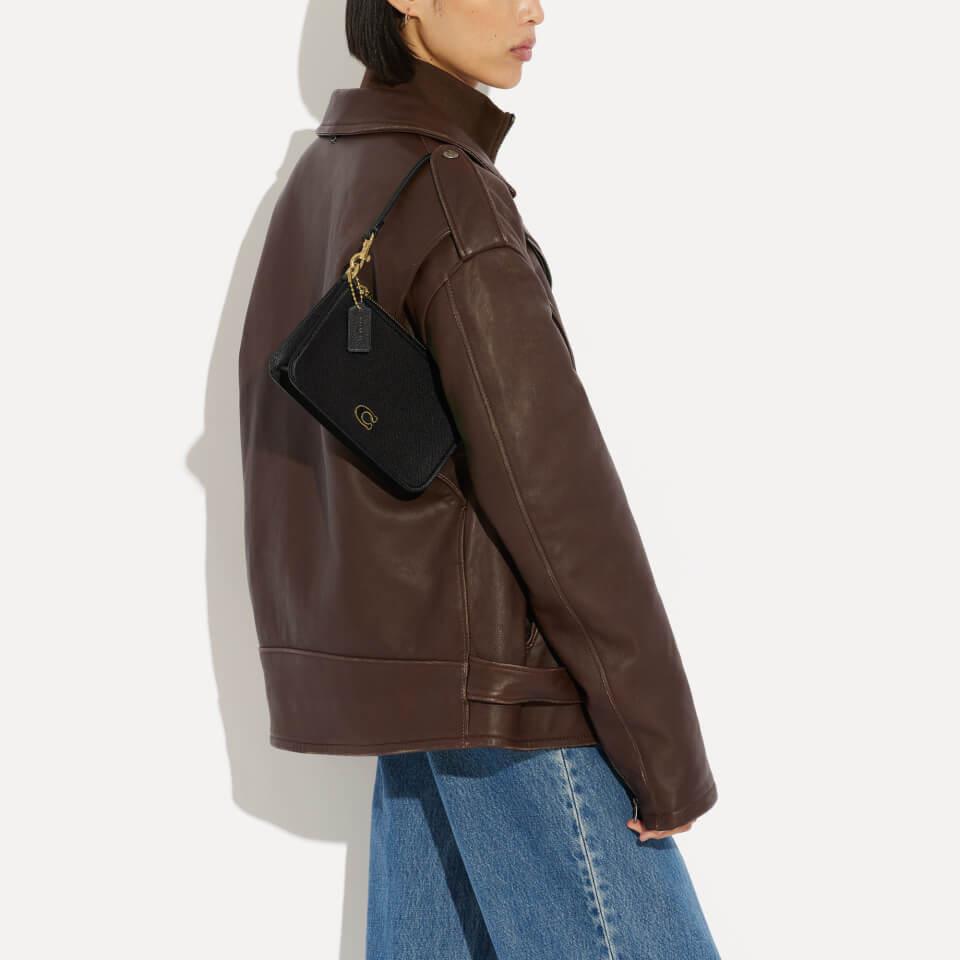 Coach Coach Cross-Grain Leather Pouch Bag