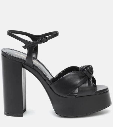 Yves Saint Laurent Bianca 125 leather platform sandals 4