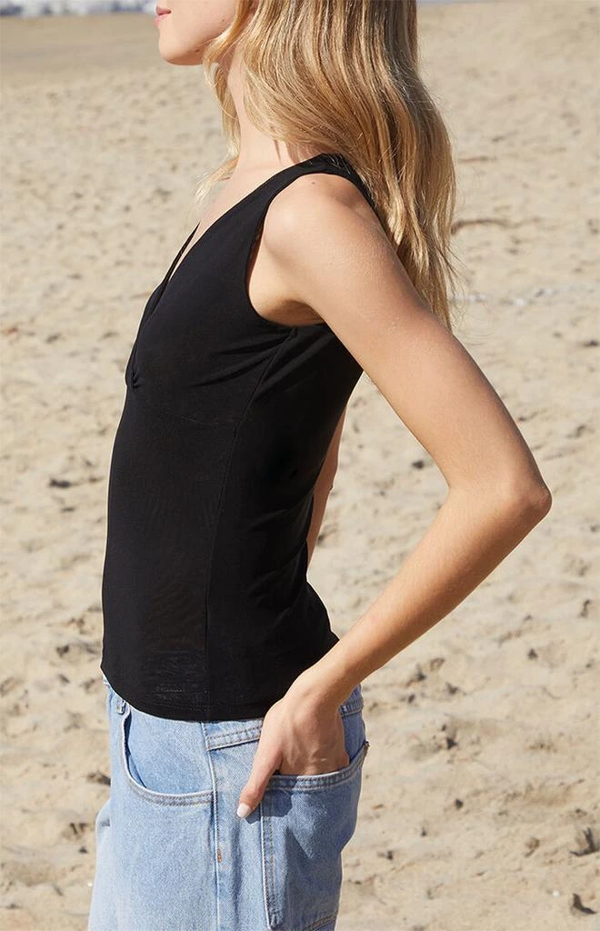 John Galt Black Mesh Halle Tank Top 2