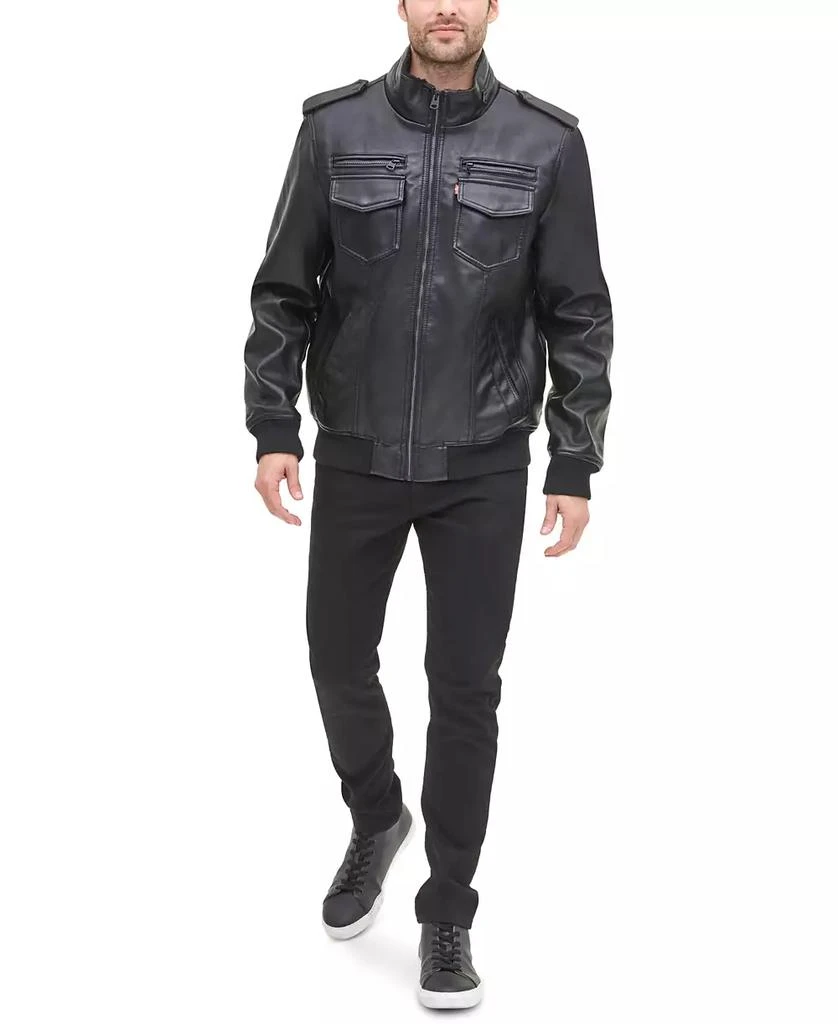 Levi's Men's Sherpa Lined Faux Leather Aviator Bomber 1