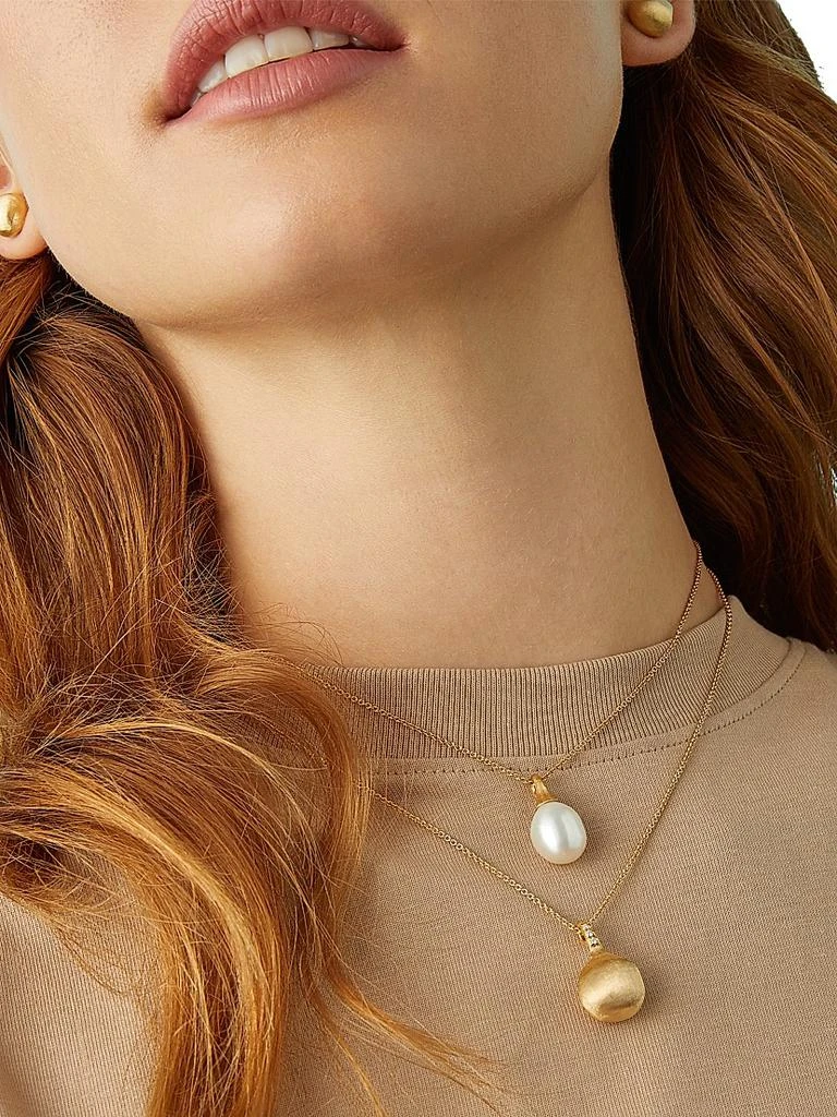 Marco Bicego Africa 18K Yellow Gold 
Cultured Freshwater Pearl Pendant Necklace 2