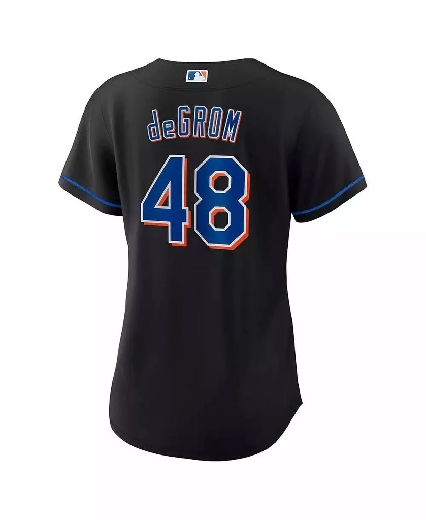 NIKE Women's Jacob deGrom Black New York Mets 2022 Alternate Replica Player Jersey 3