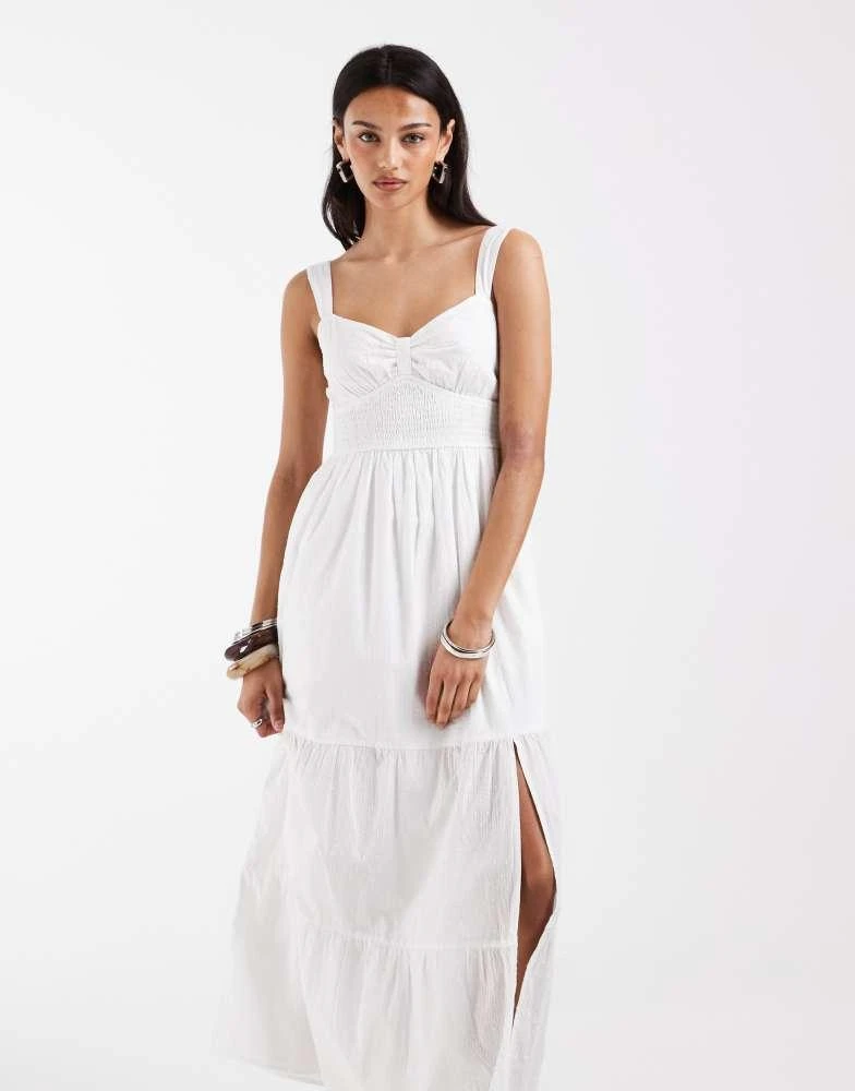 Shop Hollister crochet & woven mix maxi dress with hanky hem in white on  Sale at BeyondStyle  Get 65% Off Hollister crochet & woven mix maxi dress  with hanky hem in