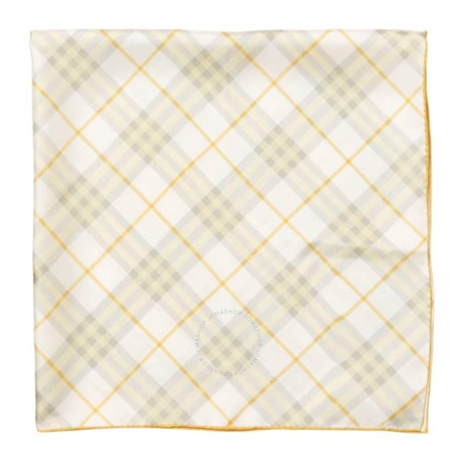 Burberry Check Silk Square Scarf in Wheat