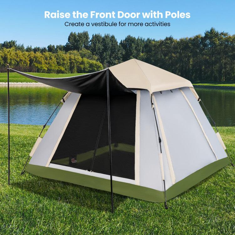 Hivvago 2-4 Person Instant Pop-up Camping Tent with Removable Rainfly
