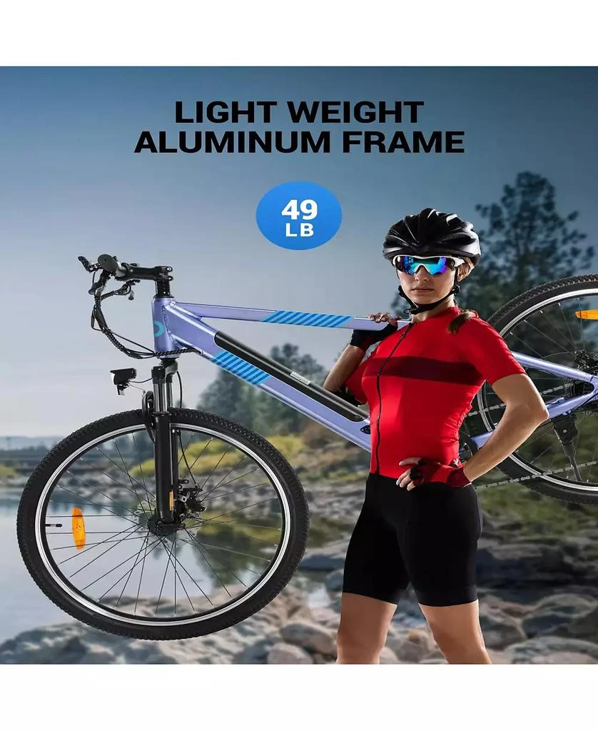 Everyfun 350W Electric Bike 26" Electric Mountain Bike for Adults, 36V Built-in Hidden Removable Battery with Shimano 7 Speed City Commuter Bike for Man Woman 3