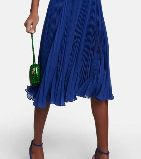 Max Mara Clarino pleated georgette midi dress 5