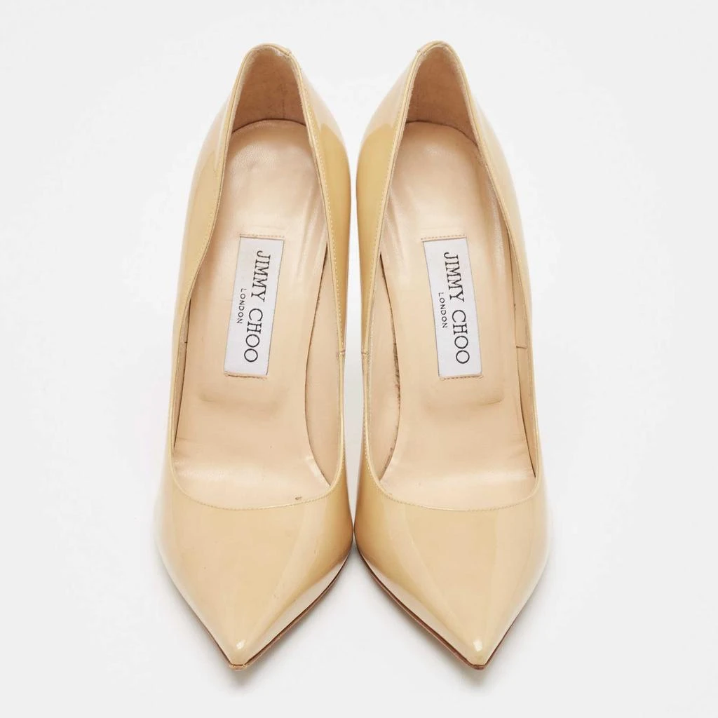 Jimmy Choo Jimmy Choo Beige Patent Leather Anouk Pumps Size 38.5 3