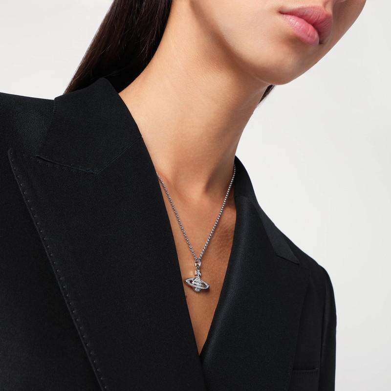 Vivienne Westwood Mini Bas Relief Pendant necklace in silver