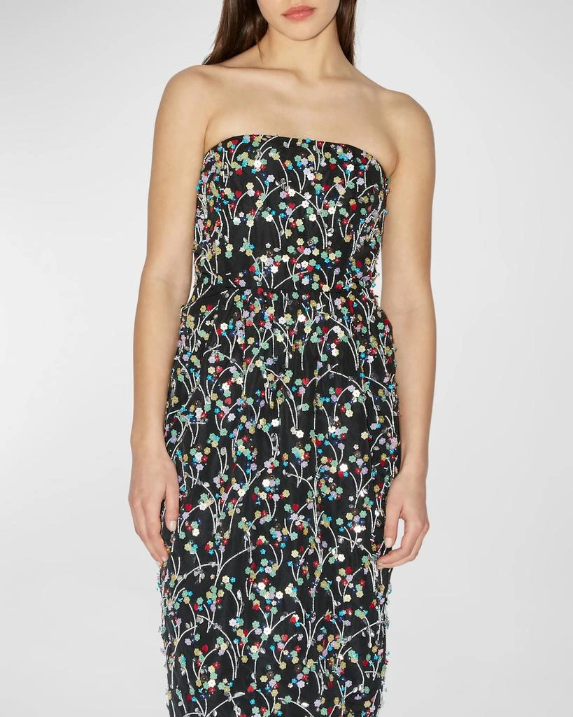 Bernadette Lena Sequin Embroidered Strapless Gown 5