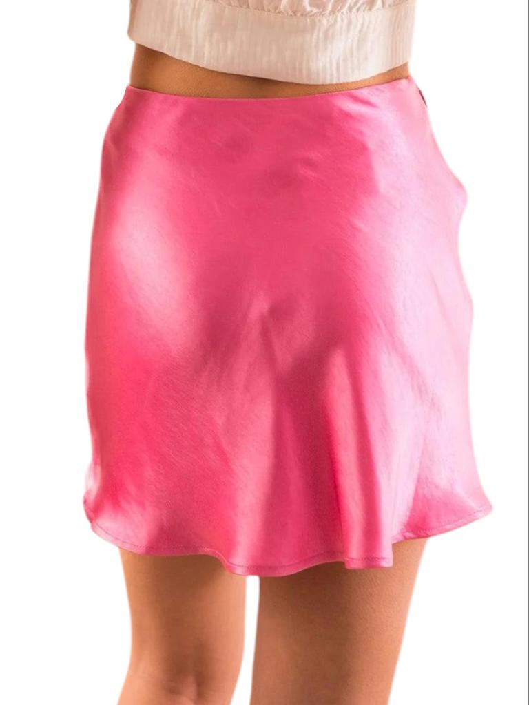 Dress Forum Dress Forum - About Time High Shine Satin Mini Skirt