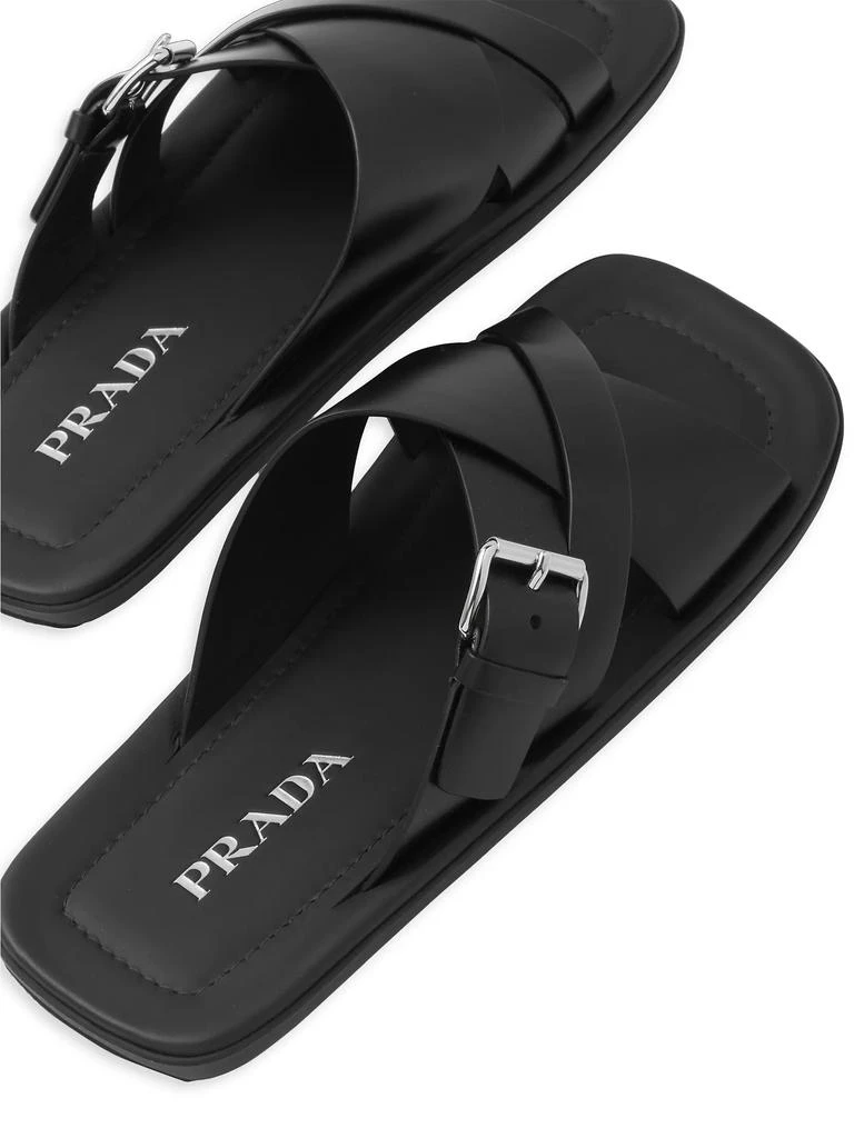 Prada Brushed Leather Slides 6