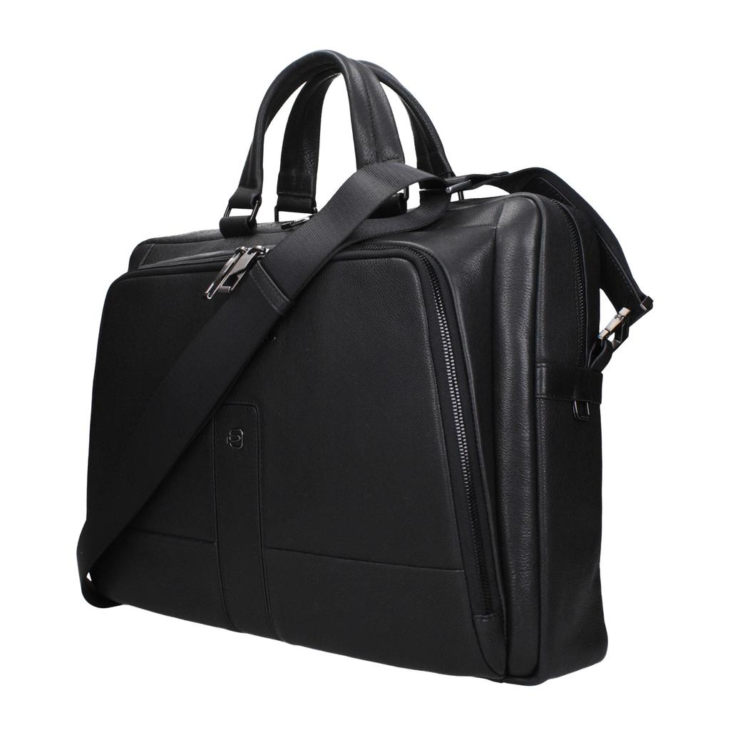 PIQUADRO Piquadro Black Leather Business And Laptop Bags
