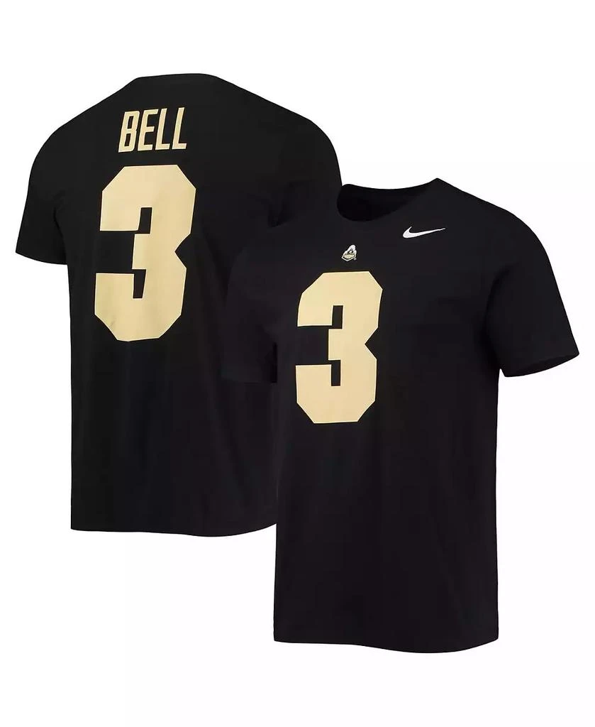 NIKE Men's David Bell Black Purdue Boilermakers 2022 NFL Draft Name and Number T-shirt 1