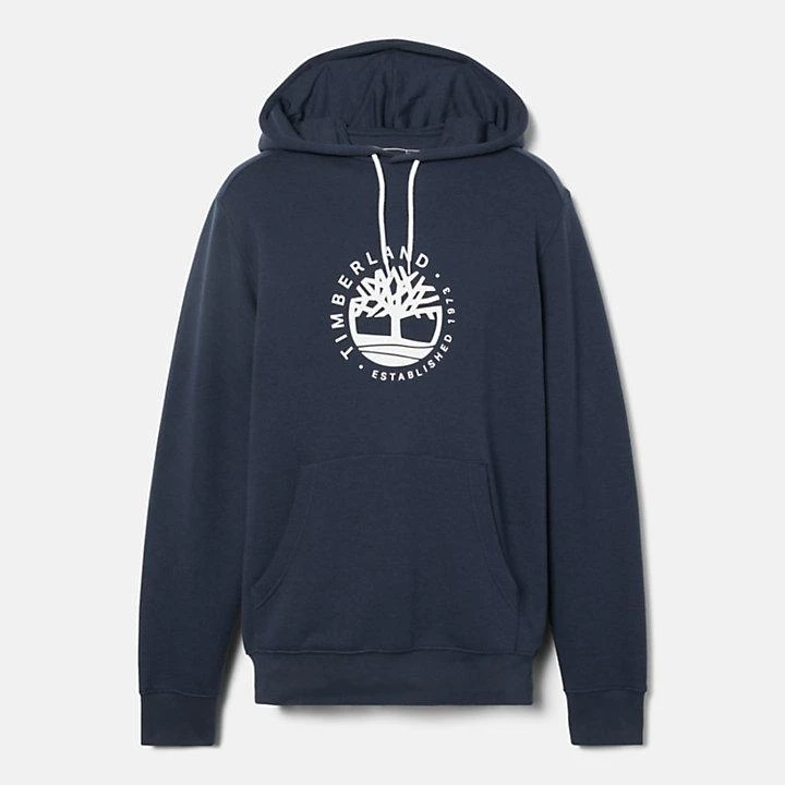 Timberland Logo Hoodie with Tencel™ Lyocell and Refibra™ technology for Men in Navy 3