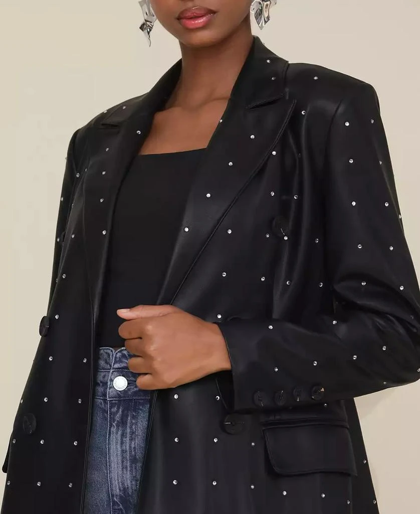 Avec Les Filles Women's Double-Breasted Diamante Blazer 6