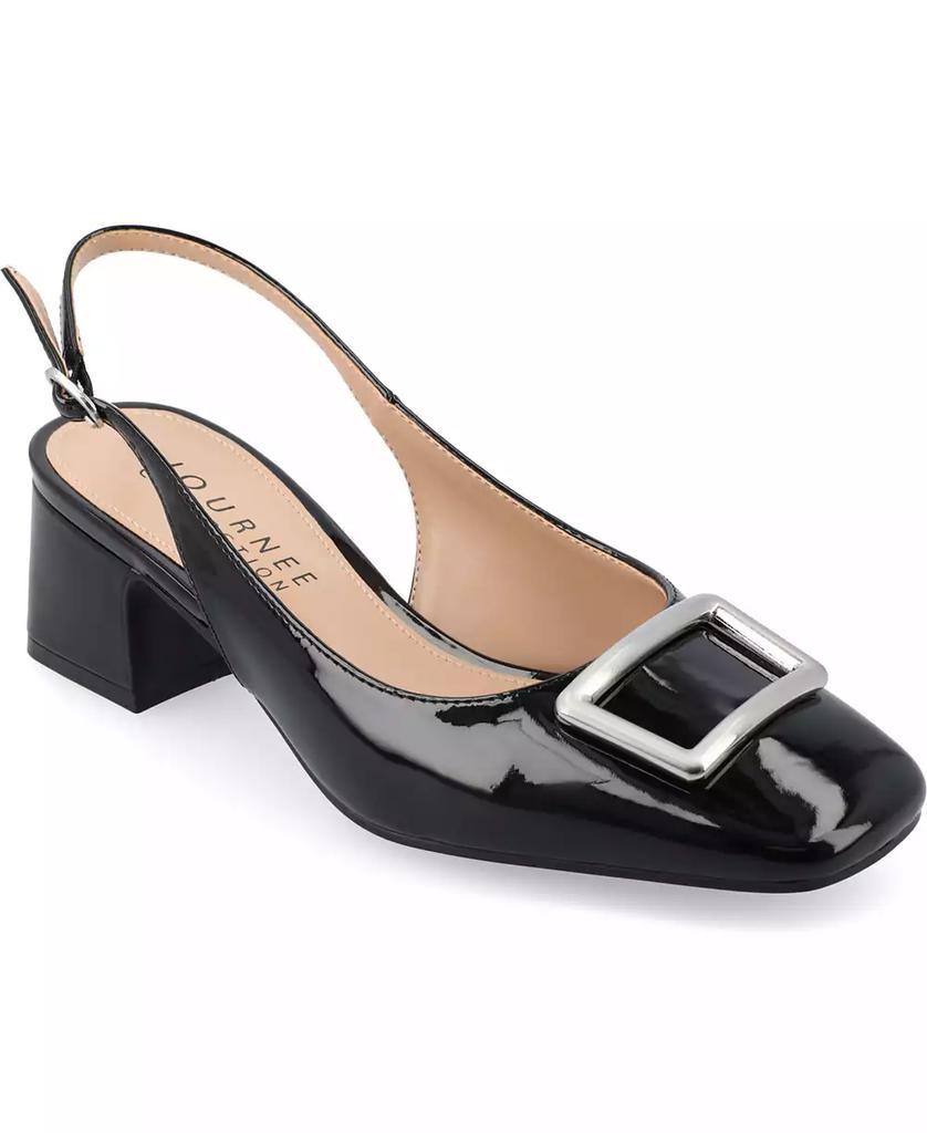 Journee Collection Women's Everlee Slingback Square Toe Pumps
