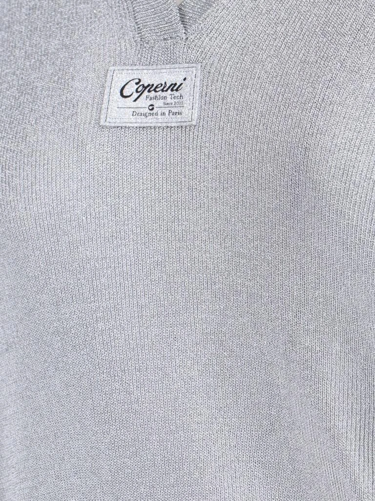 COPERNI Coperni Metallic-Effect Knitted Polo Top 4
