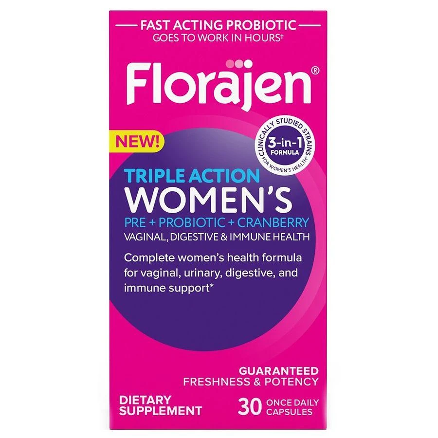 Florajen Triple Action Women's Probiotic, Prebiotic, & Postbiotic 1