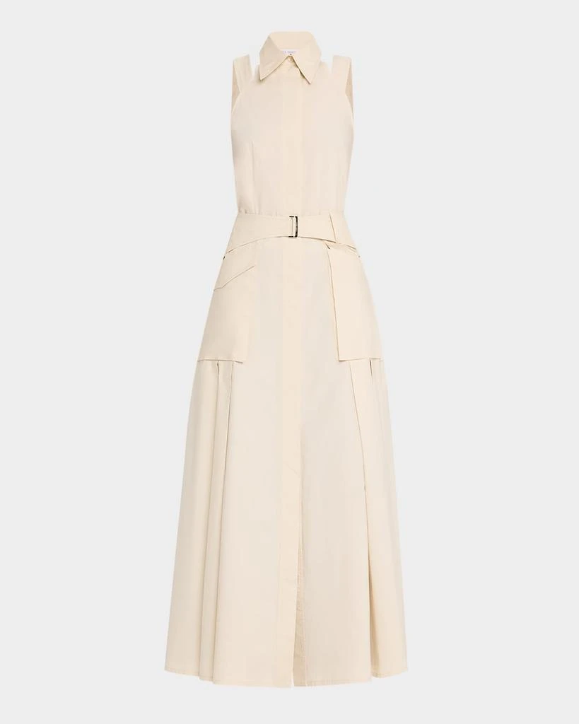 Alberta Ferretti Belted Sleeveless Midi Shirtdress 1