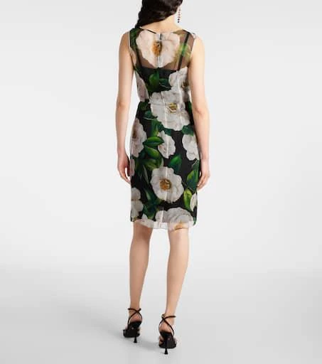 Dolce 
Gabbana Floral silk chiffon cocktail dress 3