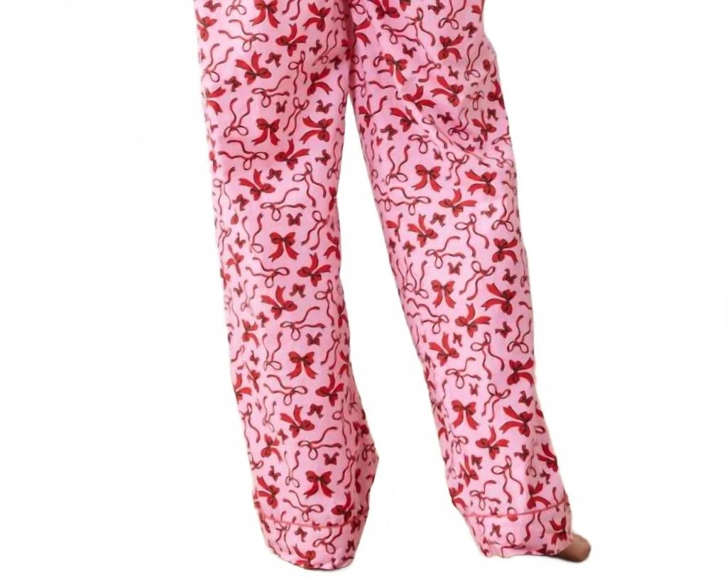 Printfresh Red Ribbons Pajama Pants In Pink Tinsel 2