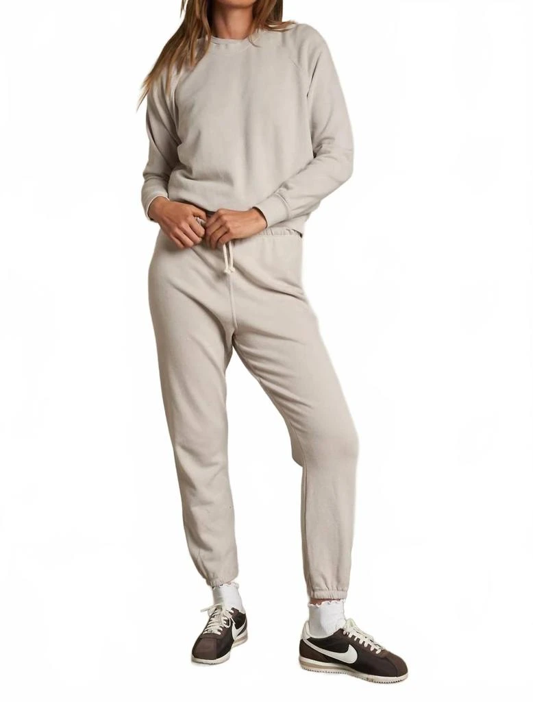 PERFECTWHITETEE Johnny French Terry Easy Sweatpants In Silver