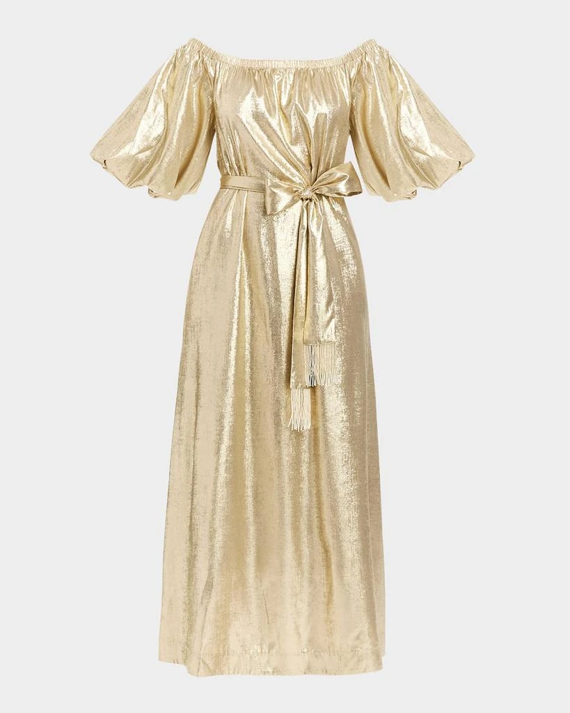 Mestiza New York Rafaella Off-Shoulder Metallic Gown 1