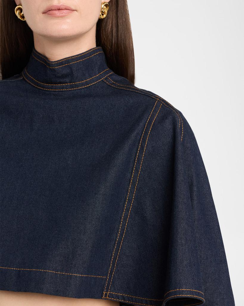Zimmermann Hypnotic Denim Capelet - Jackets - Free Shipping