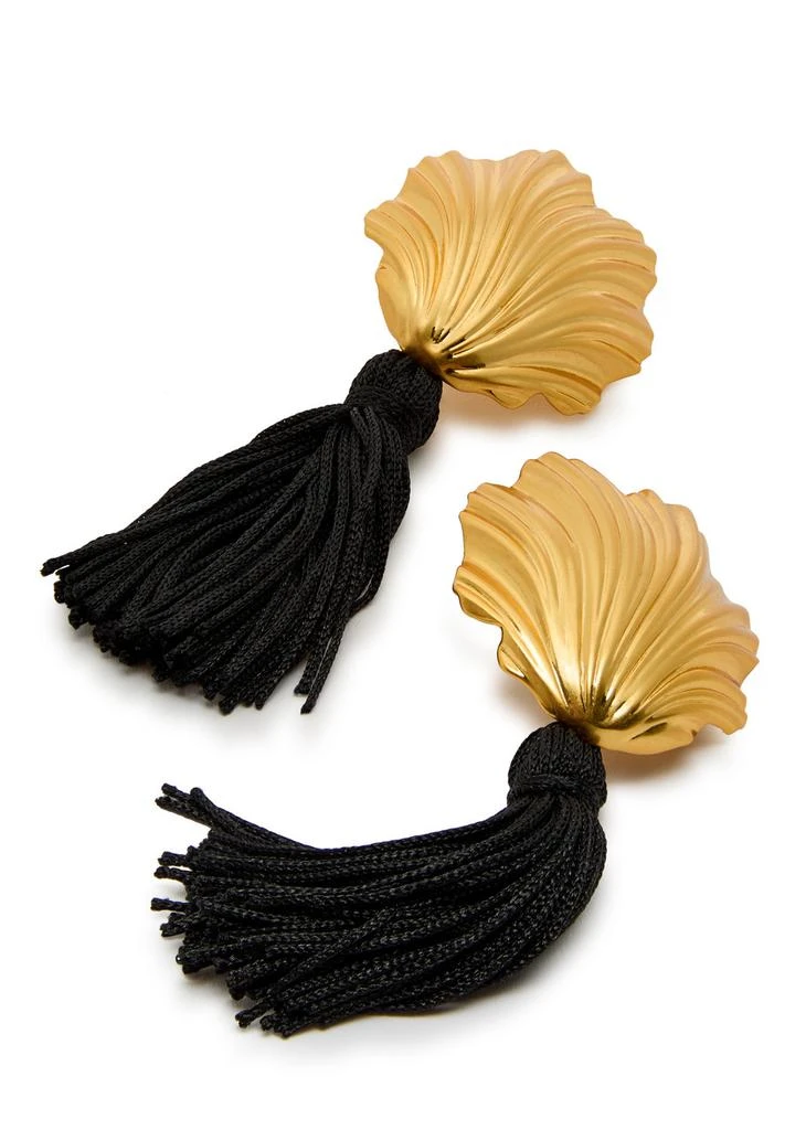 JULIETTA Coquille shell 24kt gold-plated drop earrings 3