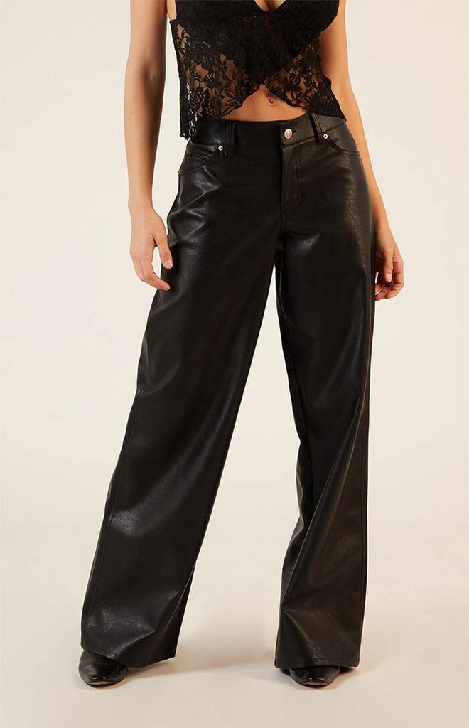 LA Hearts Faux Leather Wide Leg Pants 2
