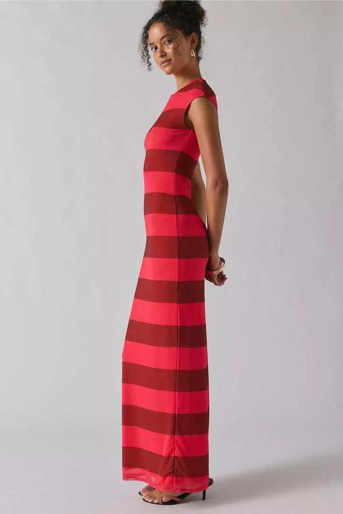 AFRM AFRM Cody Striped Mesh Short Sleeve Maxi Dress - Dresses & Skirts -  Free Shipping - BeyondStyle