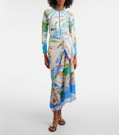 ALÉMAIS Nadia printed rashguard swimsuit 5