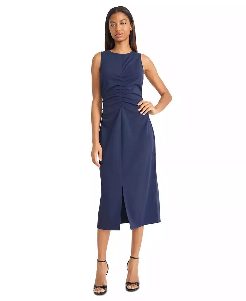 Donna Morgan Women's V-Neck Sleeveless Midi Crepe Dress 1