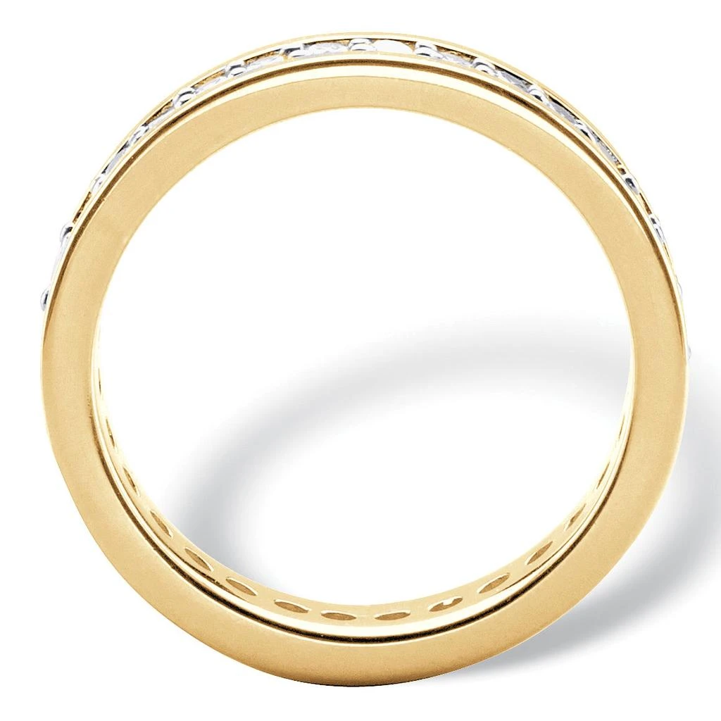 Palm Beach Jewelry .80 Cttw. Yellow Gold-Plated Round Cubic Zirconia Channel-Set Eternity Band 2