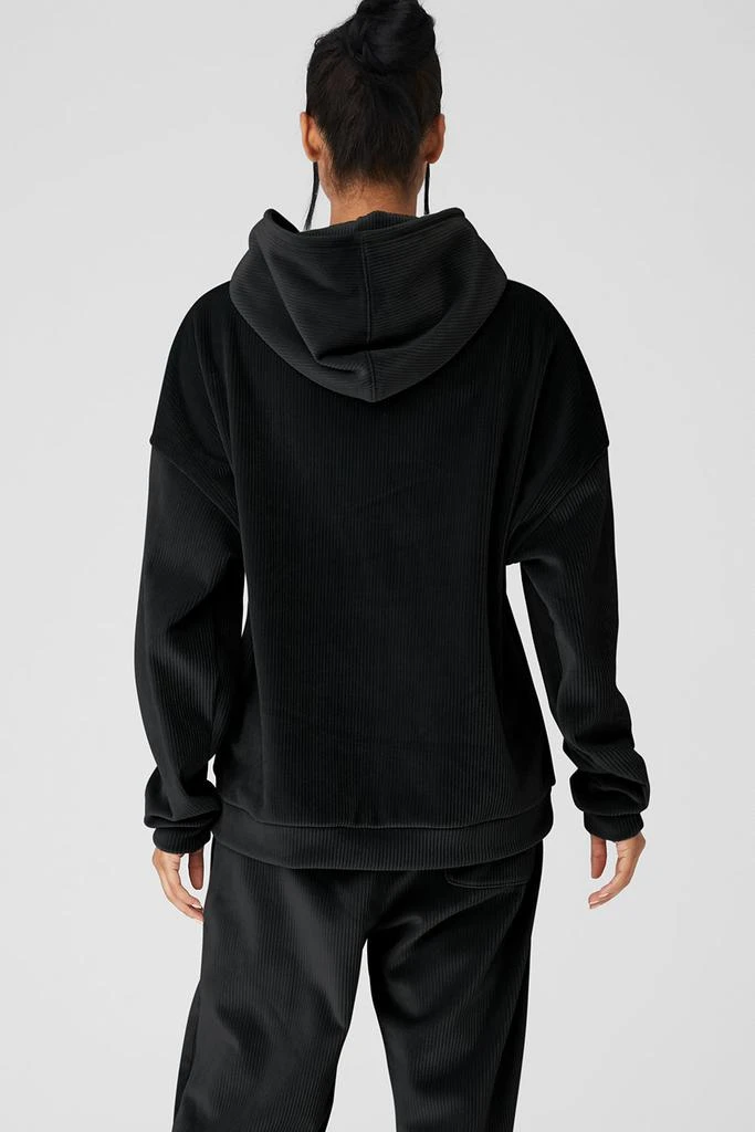 Alo Velour Baller Hoodie - Black 2