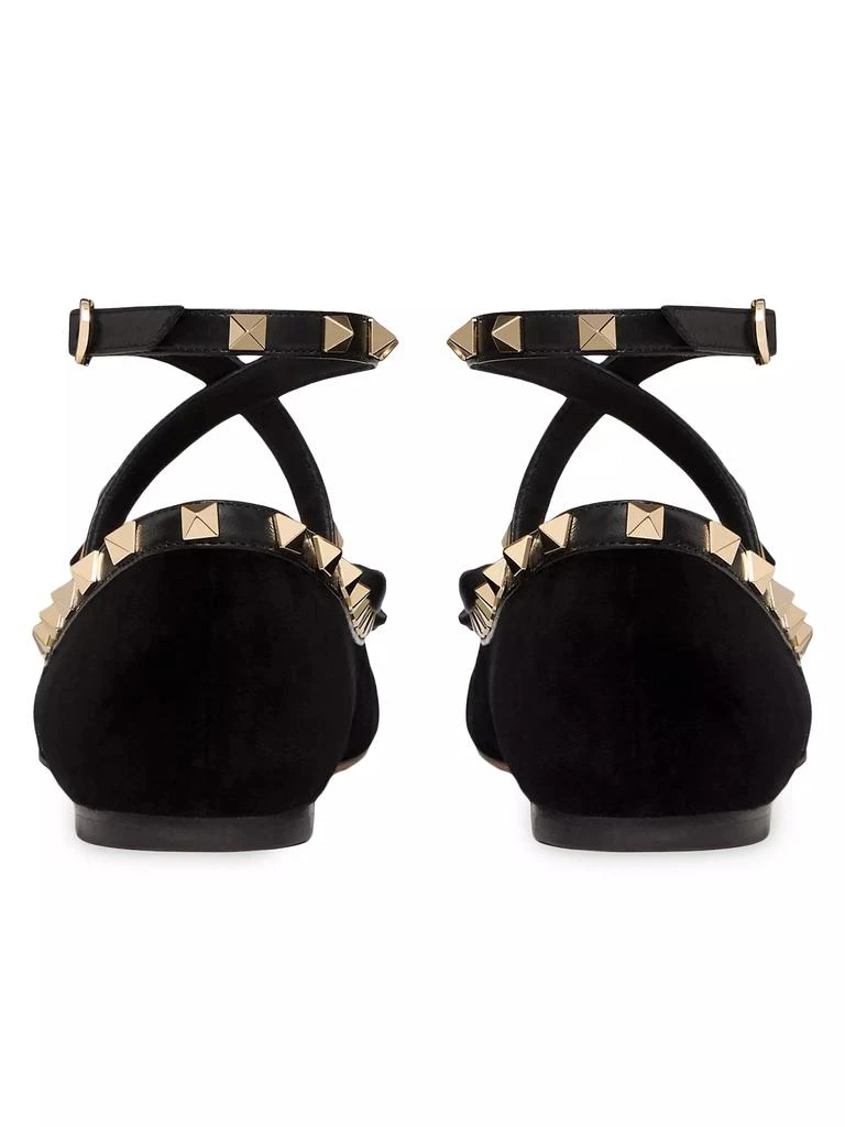Valentino Rockstud 5MM Velvet Ballerina Flats 3
