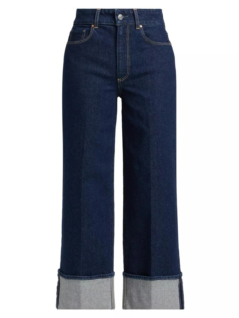 Paige Sasha Wide-Cuff Jeans 1