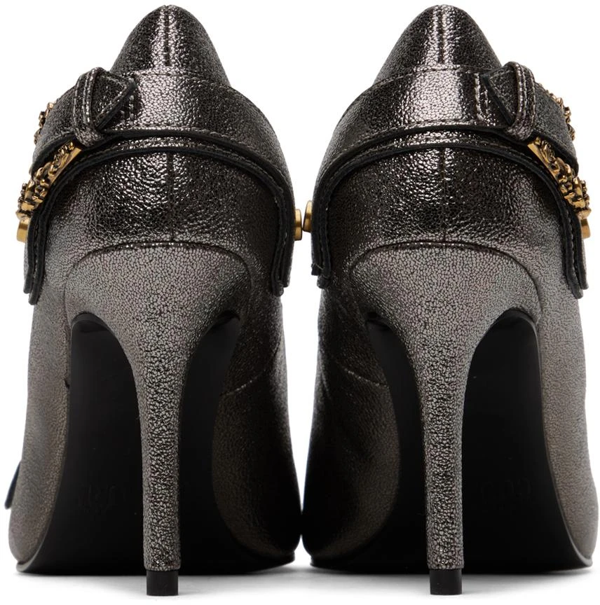 Versace SSENSE Exclusive Gunmetal Heels 2