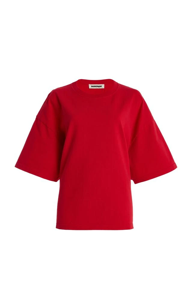 DARKPARK DARKPARK - Doyle Draped Cotton T-Shirt - Red - L - Moda Operandi 1