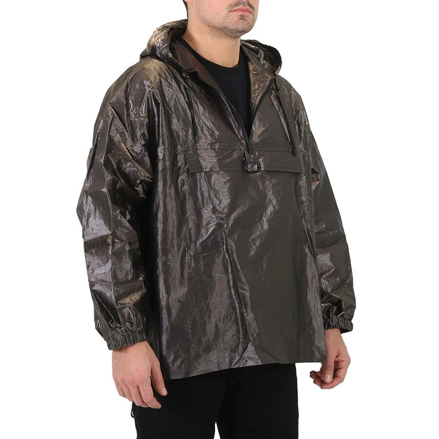 Fendi Men's Grey Pull-out Hood Oversized Wind Breaker Jacket 3