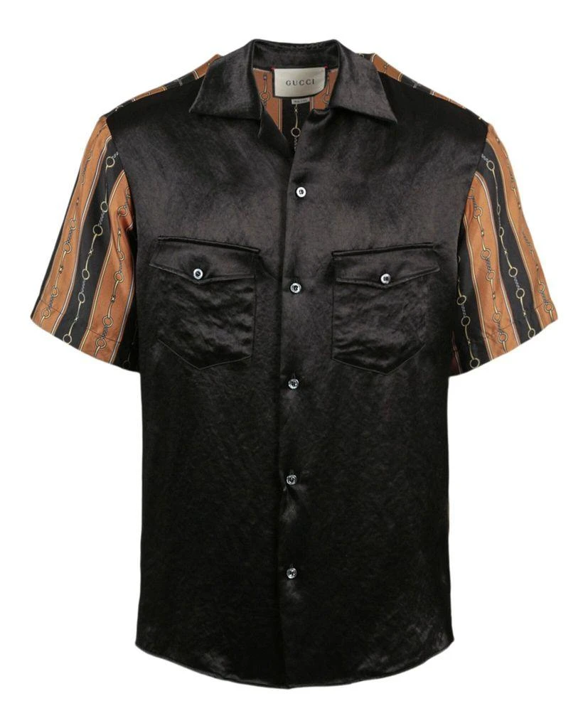 Gucci Gucci Mixed Media Bowling Shirt 3